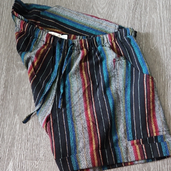 Striped Multicolor Women's Shorts - Picture 3 of 5